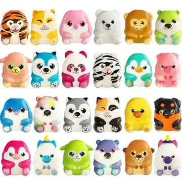 5/15/30PCS Kawaii Mochi Squishies Cartoon Animal Stress Ball Fidget Toys Push Rebound Stress Relief Toys for Kids Party Favors