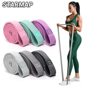 Long Resistance Loop Band Set Unisex Fitness Yoga Elastic Bands Hip Circle Thigh Squat Workout Cloth Legs Butt Exercise