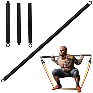 Multifunctional Pilates Resistance Bar Set Full Body Sculpting Home Fitness Tool for Squats and Strength Training