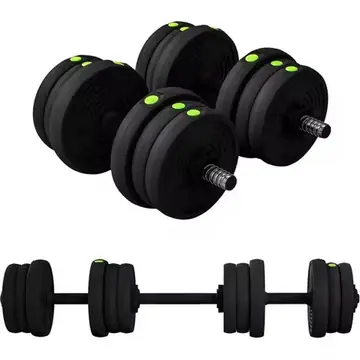 2-in-1 Adjustable Weight Bar and Dumbbells Set with Non-Slip Grips for Home Gym Workouts