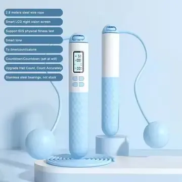 Portable Cordless Ropeless Jump Rope With Counter Weight Loss Counting Skipping Rope Smart Anti-Skid Digital Skip Rope Children