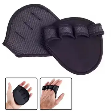 2PCS SBR Rubber Grip Pads Lifting Grips Gym Workout Gloves Weightlifting Calisthenics Powerlifting Fitness Sports Hand Protector