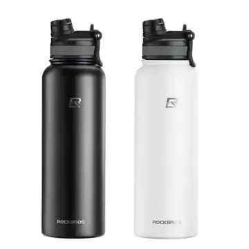 ROCKBROS Thermal Water Bottle Sports Water Bottle Non Slip Stainless Steel Cold And Hot Thermo Cup Cycling Hiking Equip