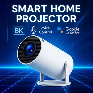 Smart Home Projector 1080P HDR10 4K Supported Portable Mini Projector WiFi Bluetooth Screen Mirroring Theater Beamer TV Stick