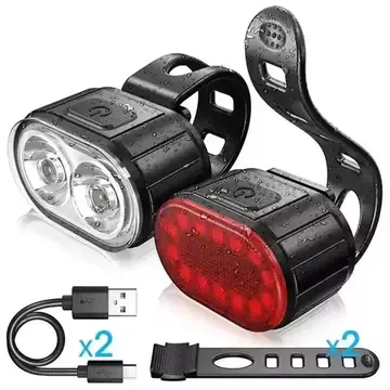 BUCKLOS Bike Light Set Rechargeable Rear Light Front Lamp Waterproof Riding Headlight USB MTB Taillight Led 1PC Cycling Parts