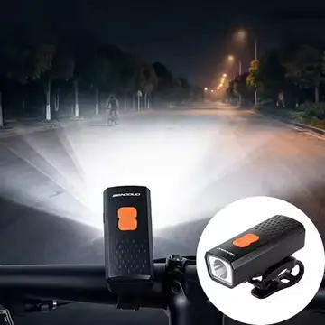 Road Bike Horn Light USB Rechargeable Bicycle Headlight Wireless Bell Front Lamp Night Riding Safety Light Cycling Gear