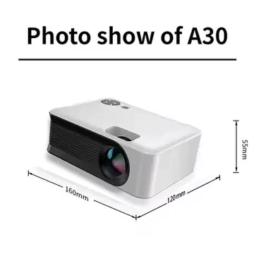 Portable Projector A30 Support 4K HDMI 1080P Mini Projectors Smart TV WIFI Home Theater Cinema Sync Android Phone Beamer LED