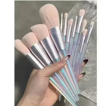 12Pcs Crystal Handle Makeup Brush Set Professional Travel Eye Shadow Blending Foundation Powder Beauty Tool Kit