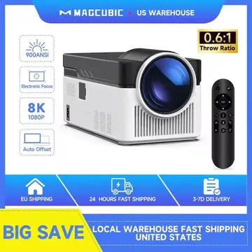 Magcubic HY450 Ultra Short Throw Projector 900ANSI 8K 1080P BT5.4 Auto Offset Electronic Focus Home Theater Voice