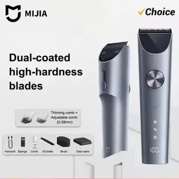 MIJIA Hair Clipper 2 Hair Trimmer Professional Beard Cut Machine IPX7 Waterproof Wireless Haircut Machine Mijia Clipper 2