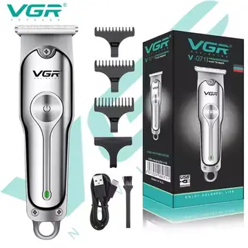 VGR 071 Hair Trimmer Professional Hair Clipper Rechargeable Hair Cutting Machine T-Blade Cordless Portable Trimmer for Men