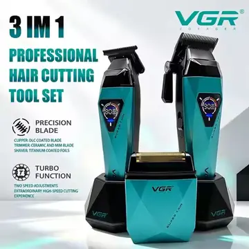 VGR Trimmer Electric Shaver Adjustable Hair Cutting Machine Cordless Clipper Barber Mini Beard Trimmer Trimmer for Men V-877 S3