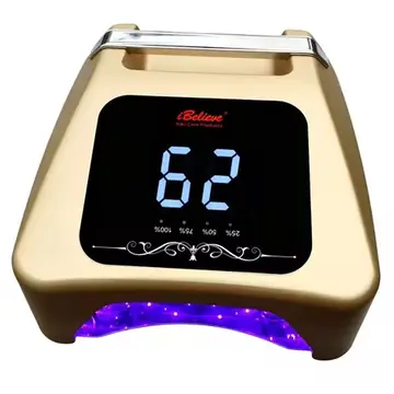 Professional 72W Rechargeable UV LED Nail Lamp with 36pcs LED Bulbs Multi-Timer Cordless Nail Dryer for Salon Manicure