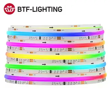 FCOB SPI RGB IC LED Light Strip WS2811 Addressable 720 630 LEDs Dream Color DC12V 24V WS2812B High Flexible FOB COB Lights