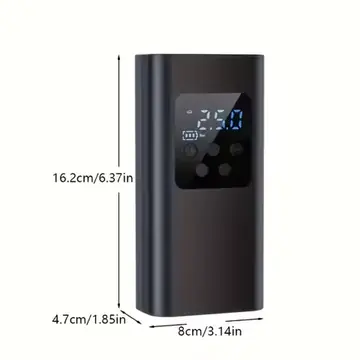 1pc Portable Tire Inflator Air Compressor with Digital Pressure Gauge,Wireless, Auto Shut-Off Function, USB Rechargeable Battery