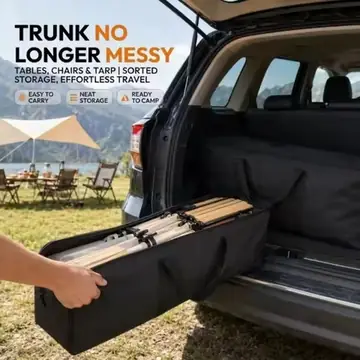 High Capacity Car Trunk Organizer Bag Camping Equipment Storage Bag Oxford Cloth Storage Box Accessories Folding Table Storage