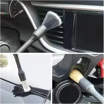 Boars Hair Car Detailing Brush Set Multi-purpose Vehicle Interior & Exterior Cleaning Brushes Auto Care Accessory For Daily Maintenance & Holiday Gift