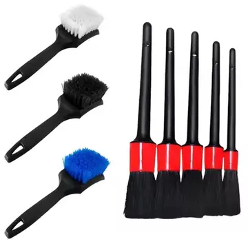 Car Wash Care Detailing Brush Set Cleaning Wheels Dashboards Vents Uses For Car Cleaning Brushes Car Accessories