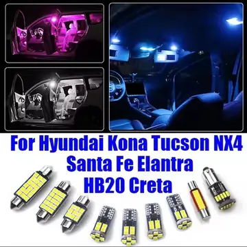 For Hyundai Kona Tucson NX4 Santa Fe Creta Elantra HB20 2018 2019 2020 2021 2022 2023 2024 Car LED Interior Lights Accessories