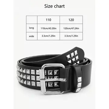 SGIAWETA-1pc Unisex Solid Color Punk Rhinestone Studded Sparkly Leather Belt, Suitable For Teens, Casual Outdoor, Athletic, Vacations, Graduation Gifts, Birthday, Daily Wear-birthdaygift