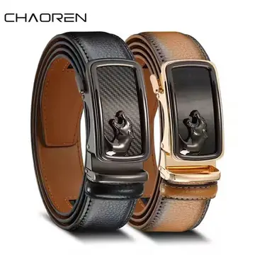 Men's Luxury Automatic Ratchet Belt - Adjustable Leather Belt for Business & Casual, Perfect Father's Day Gift
