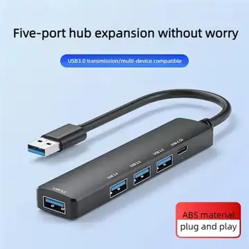 5 Port Multi Splitter Type C HUB 3.0 USB 3.1 Adapter OTG For Xiaomi Lenovo Macbook 13 15 Air Pro U Disk PC Computer Accessories