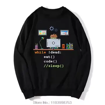 Computer Science Python Programmer Eat Code Sleep Oversized Hoodie Unisex Tops Men Clothing Cotton fashion Pullover Sweatshirt