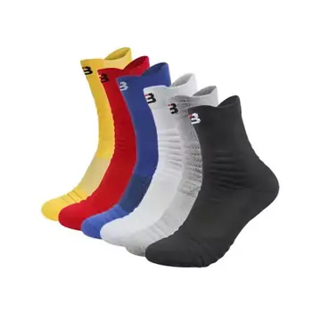Men Sports Socks Shock-absorbing Cushion Terry Towel Basketball Cycling Running Hiking Tennis Socks for Women Cotton Size 31-48
