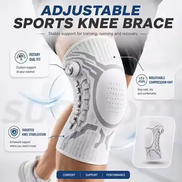 Smart Knob Knee Brace Patella Gel Pad Lateral Stabilizer Compression Support Joint Pain Relief Recovery Home Gym Wear Single