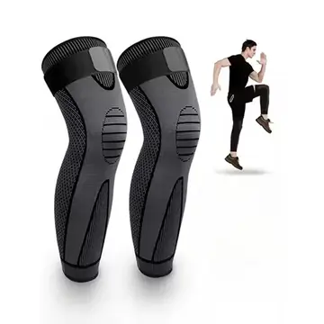 2 Pack Anti-Slip Knee Braces with Strap Full Leg Compression Support for Fitness Ski Football Warm Self-Heating Knee Protectors