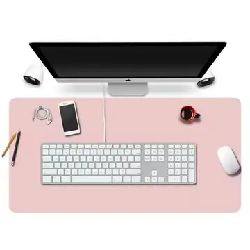 1pc Large Size 600*300mm Office Desk Protector Mat PU Leather Waterproof Mouse Pad Desktop Keyboard Desk Pad Gaming Mousepad