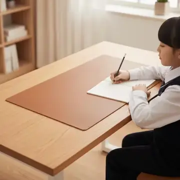 Desk Mat Leather Writing Pad Cork Waterproof Table Protector Large Premium Keyboard Mat Writers