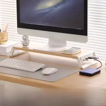 Thick Computer Monitor Stand Pressure-Resistant with USB Ports Computer Heightening Rack Ergonomic Display Screen Base