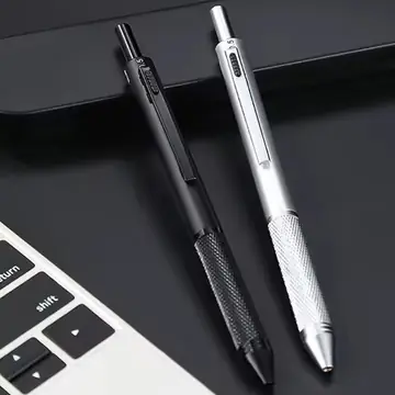 High Quality Metal Gravity Sensor Pen 4 in 1 Press Type Multi-Function Gel Pen Signature Pen School Office