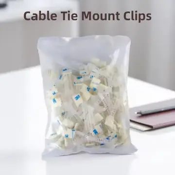 20/100PCS Cable Tie Mount Adjustable Clips Self Adhesive Strap Fix Holder Plastic Network Wire Power Cord Car Organizer Clamp