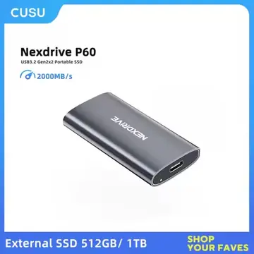 Cusu 20Gbps USB 3.2 Gen2x2 Type C External SSD 512GB 1TB Portable Solid State Hard Disk Externo Drive
