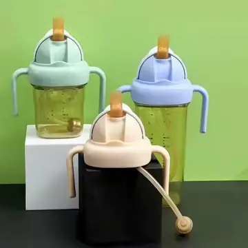 Upgraded Bottle Top Handle Set with Straw Accessories Baby Bottle Change to Drink Cup for Hegen Square Baby Bottle Dropship