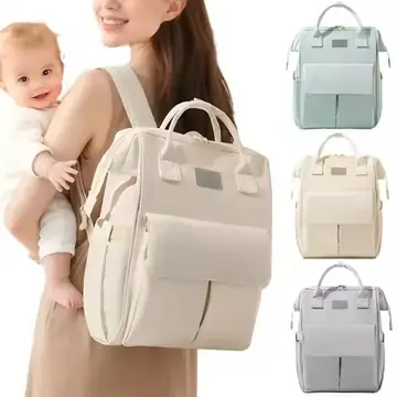 Baby Diaper Bag with 2pcs Stroller Hooks Large Mummy Bag Backpack Waterproof Outdoor Travel Mommy Maternity Bag for Baby Stuff