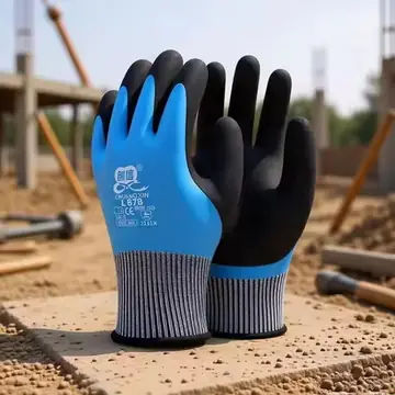 S/M/L Super Grip Work Gloves Double Latex Coated Anti-Slip Waterproof Gloves For Garden Repairing Fishing Work Safety Gloves