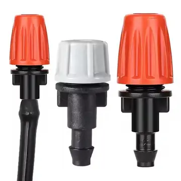 1/4" Barb Adjustable Spray Nozzle for Outdoors Garden 4/7mm Hose Atomized Irrigation System Misting Cooling Wateing Sprinklers