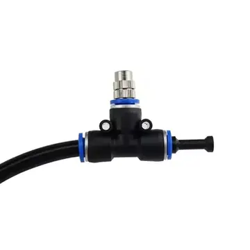 8MM Adjustable Push To Connect Misting Nozzle With 6/8/10/12mm T Connectors For Garden Water Sprayer