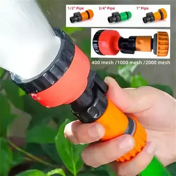 Durable Garden Sprinkler Head 400/1000/2000 Mesh Garden Greenhouse Sprayer Nozzle for 1/2" 3/4" 1" Water Pipe Watering Gun 1Pc