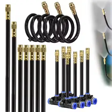 20/30/50cm Bendable Pole Brass Nozzle for Garden Balcony Plants 3/8" PE Hose Fogging Sprinklers DIY Quick Connect Spray Watering