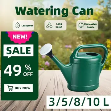 Watering Can Watering Bottle Garden Leakproof Sprinkling Kettle 3/5/8/10L Watering Pot Gardening Jar with Removable Long Spout