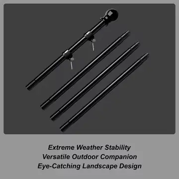 Outdoor Flag Pole Telescopic 6ft Flagpoles Heavy Duty Residential Flag Poles For Garden Garage Yard Patio Fence Roof Wall