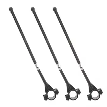 3Pcs Bike Handlebar Flagpole Set ABS Fibreglass Adjustable Tension Flag Holder for Cycling Hiking Camping Safety Flag Mount