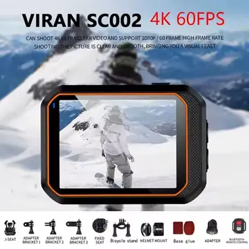 VIRAN SC002 4K Sport Action Camera Waterproof Anti-shake with Remote Control LCD Screen Driving Recorder Cam for Cycling Diving