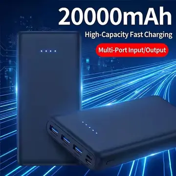 Portable Charger 20000mAh Power Bank, PD Fast Charging USB C External Battery Pack, 4 Outputs 2 Inputs Travel Essentials Portable Phone Charger for iPhone 17/16/15/14/13/12, Galaxy S24 Android Phone Etc