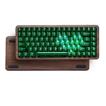Womier WD75 V2 75% Keyboard with QMK/VIA Wood Gaming Keyboard Tri-Mode Wireless Mechanical Custom Key Board RGB Hot Swappable