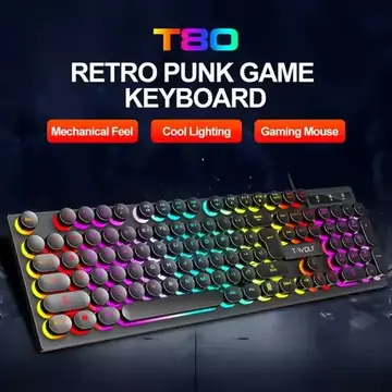 2026NEW RGB Gaming Mechanical Keyboard USB Wired 104 Keys Keyboard Backlit Black Red Blue Light for Computer Laptop Pro Keyboard